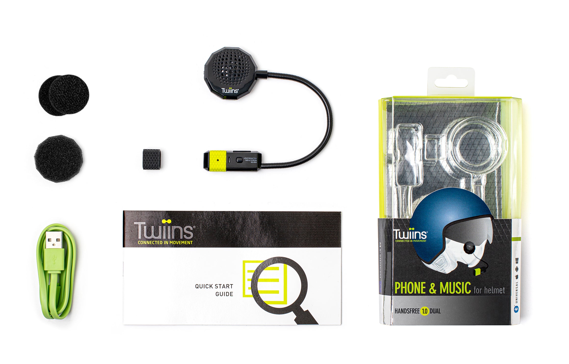Twiins-HF-1.0-Bluetooth-Motorcycle-Helmet-Communication-Headset-Single-Speaker-image-1