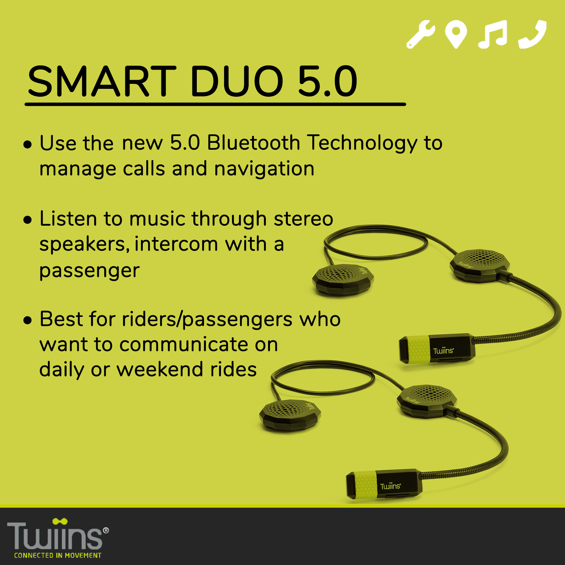 Twiins-HF-Smart-Duo-Bluetooth-Motorcycle-Helmet-Communication-Headset-image-2